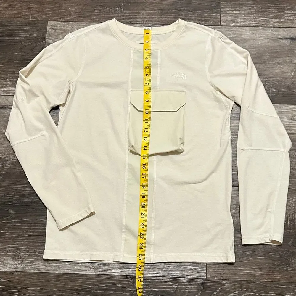 The North Face Men's Pocket Long Sleeve Shirt Cream Small, Never Worn